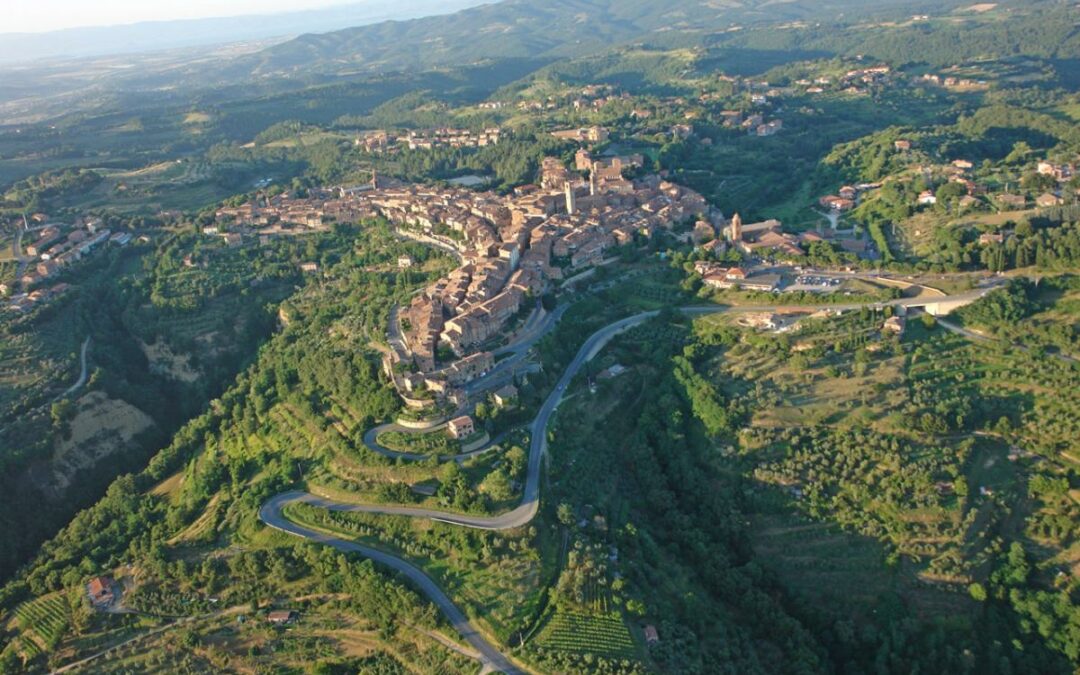 Città della Pieve, al confine tra Umbria e Toscana